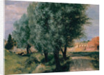 Building Site with Willows, 1846 by Adolph Friedrich von Menzel