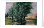 Building Site with Willows, 1846 by Adolph Friedrich von Menzel