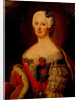 Portrait of Johanna-Elizabeth, Electress of Anhalt-Zerbst, Mother of Catherine II, 1740s by Antoine Pesne