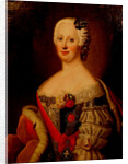 Portrait of Johanna-Elizabeth, Electress of Anhalt-Zerbst, Mother of Catherine II, 1740s by Antoine Pesne