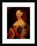 Portrait of Johanna-Elizabeth, Electress of Anhalt-Zerbst, Mother of Catherine II, 1740s by Antoine Pesne