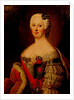Portrait of Johanna-Elizabeth, Electress of Anhalt-Zerbst, Mother of Catherine II, 1740s by Antoine Pesne