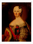 Portrait of Johanna-Elizabeth, Electress of Anhalt-Zerbst, Mother of Catherine II, 1740s by Antoine Pesne