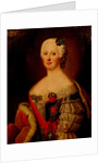 Portrait of Johanna-Elizabeth, Electress of Anhalt-Zerbst, Mother of Catherine II, 1740s by Antoine Pesne
