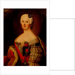 Portrait of Johanna-Elizabeth, Electress of Anhalt-Zerbst, Mother of Catherine II, 1740s by Antoine Pesne