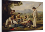 Mowers resting, 1819 by Joseph Anton Rhomberg
