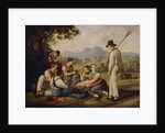 Mowers resting, 1819 by Joseph Anton Rhomberg