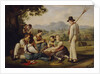 Mowers resting, 1819 by Joseph Anton Rhomberg