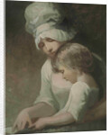 A Mother and Child Reading (Mrs Cumberland and her son) by George Romney