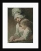 A Mother and Child Reading (Mrs Cumberland and her son) by George Romney