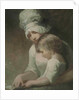 A Mother and Child Reading (Mrs Cumberland and her son) by George Romney