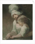 A Mother and Child Reading (Mrs Cumberland and her son) by George Romney