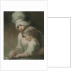 A Mother and Child Reading (Mrs Cumberland and her son) by George Romney