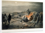 A quiet night in the batteries, 1855 by William Simpson