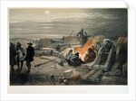 A quiet night in the batteries, 1855 by William Simpson