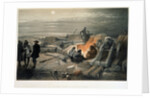 A quiet night in the batteries, 1855 by William Simpson