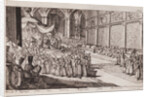 A scene at the royal court of Tsar Alexis Mikhailovich, 1677 by Romeyn de Hooghe