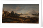 River view by moonlight, c. 1645 by Aert van der Neer