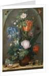 Flower Still Life with Two Lizards, 1603 by Roelant Savery