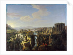 View of Tivoli, um 1700 by Caspar Adriaensz. van Wittel