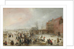 A Scene on the Ice near a Town, c. 1615 by Hendrick Avercamp