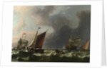 Dutch Men-of-war and Small Vessels in a Fresh Breeze off Enkhuizen, 1683 by Ludolf Bakhuizen