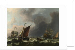Dutch Men-of-war and Small Vessels in a Fresh Breeze off Enkhuizen, 1683 by Ludolf Bakhuizen