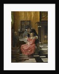 An Interior, with a Woman refusing a Glass of Wine, c. 1660 by Dutch master