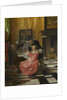 An Interior, with a Woman refusing a Glass of Wine, c. 1660 by Dutch master