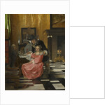 An Interior, with a Woman refusing a Glass of Wine, c. 1660 by Dutch master