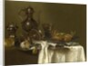 Still Life: Pewter, Silver Vessels and a Crab, ca 1636 by Willem Claesz Heda