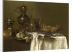 Still Life: Pewter, Silver Vessels and a Crab, ca 1636 by Willem Claesz Heda