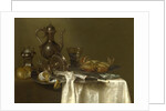 Still Life: Pewter, Silver Vessels and a Crab, ca 1636 by Willem Claesz Heda