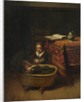 A Little Girl rocking a Cradle, c. 1655 by Nicolaes Maes
