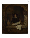 An Old Woman with a Book, c. 1660 by Gabriel Metsu