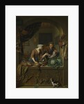 A Woman and a Fish-pedlar in a Kitchen, 1713 by Willem van Mieris