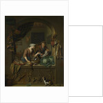 A Woman and a Fish-pedlar in a Kitchen, 1713 by Willem van Mieris