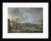 A Frozen River near a Village, with Golfers and Skaters, c. 1647-1648 by Aert van der Neer