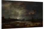 A River near a Town, by Moonlight, c. 1645 by Aert van der Neer