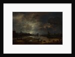 A River near a Town, by Moonlight, c. 1645 by Aert van der Neer