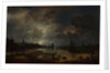 A River near a Town, by Moonlight, c. 1645 by Aert van der Neer