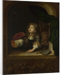 Two Boys blowing Bubbles, c. 1670 by Caspar Netscher