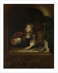 Two Boys blowing Bubbles, c. 1670 by Caspar Netscher