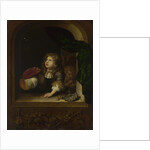 Two Boys blowing Bubbles, c. 1670 by Caspar Netscher