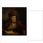 Old Man holding a Pair of Spectacles by Karel van der Pluym