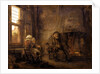 Tobit and Anna waiting for the return of their son, 1659 by Rembrandt van Rhijn