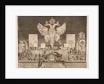 Fireworks in Moscow on 1 January 1704 on the Occasion of the Capture of the Swedish Fortress Nyenskans, 1705 by Adriaan Schoonebeek