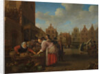 View of the Great Market in Rotterdam, 1654 by Hendrik Maertensz Sorgh