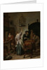 Interior With A Woman Feeding A Parrot Two Men Playing Backgammon And Other Figures (The Parrot Cage), 1670 by Jan Havicksz Steen