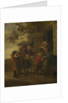 A Pedlar selling Spectacles outside a Cottage, c. 1653 by Jan Havicksz Steen